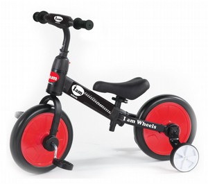 אופני איזון IAM וגלגלי עזר 2 ב 1 - אדום אופני איזון IAM וגלגלי עזר 2 ב 1 - אדום