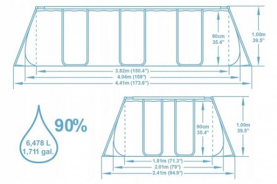 ����� BESTWAY ������ ������ 100*201*404, ��� 56442 ���� ���� ������ ��� 800 ����