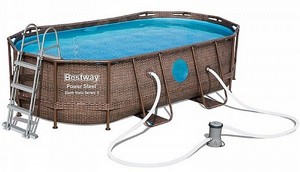 בריכת ראטן אובלית אולטרה BESTWAY דגם 56714 - 427X250X100 ס"מ בריכת ראטן אובלית אולטרה BESTWAY דגם 56714 - 427X250X100 ס"מ