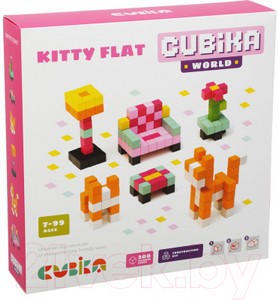 סט הרכבת פיקסלים מעץ תלת ממד 200 חלקים- דירת החתולה CUBIKA puzzlika סט הרכבת פיקסלים מעץ תלת ממד 200 חלקים- דירת החתולה CUBIKA puzzlika