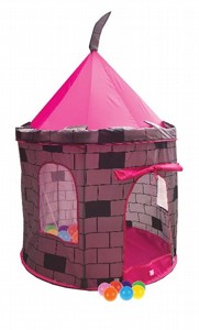 אוהל טירה ורוד +65 כדורים אוהל טירה ורוד +65 כדורים