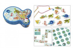 סט 3 משחקי קופסא באחד - דגים SCRATCH סט 3 משחקי קופסא באחד - דגים SCRATCH