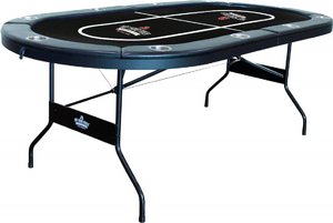 שולחן פוקר אליפטי מתקפל 213 ס"מ HOT HAND POKER בצבע שחור סופרליג שולחן פוקר אליפטי מתקפל 213 ס"מ HOT HAND POKER בצבע שחור סופרליג